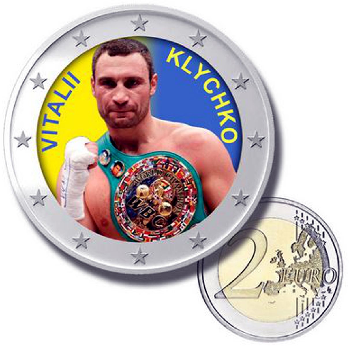 2 Euro Münze coloriert "Vitalii Klychko" 2024