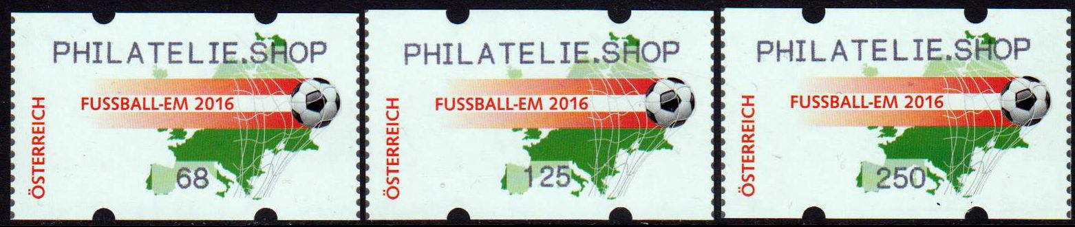 Fußball-EM 2016, Flagge, Ball, mit Auf- druck "Philatelie.Shop"