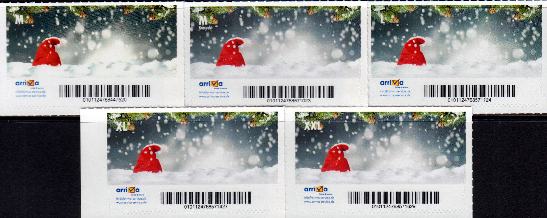 Weihnachten 2024, Motiv 4 "Mütze", gestempelt