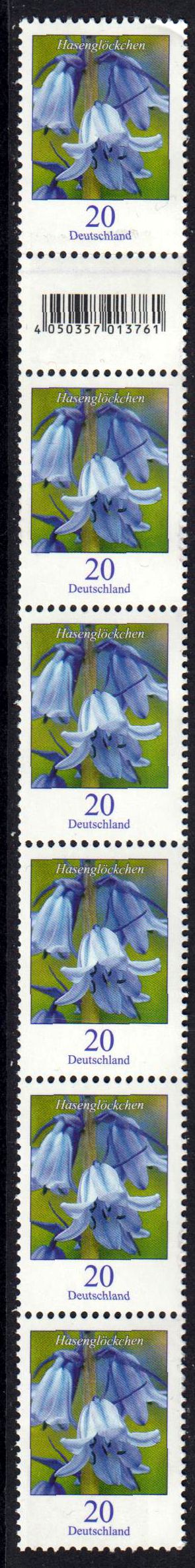 Hasenglöckchen 2017 6er Streifen Rollenanfang EAN Code 013761