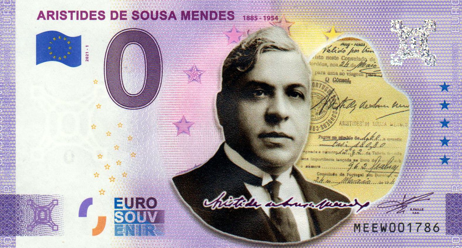 Aristides de Sousa Mendes 2021-1, Coloriert