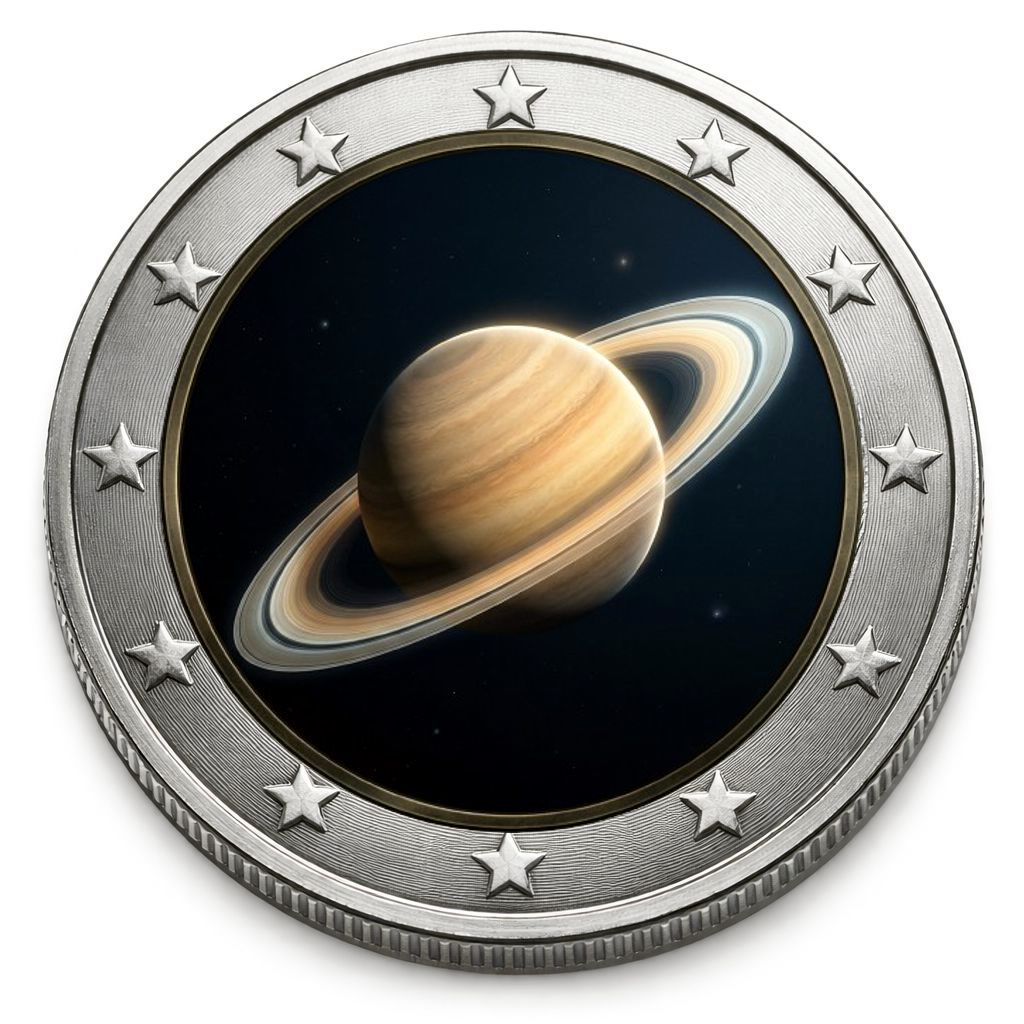 2 Euro Münze coloriert "Space - Celestial Orbit" 2026
