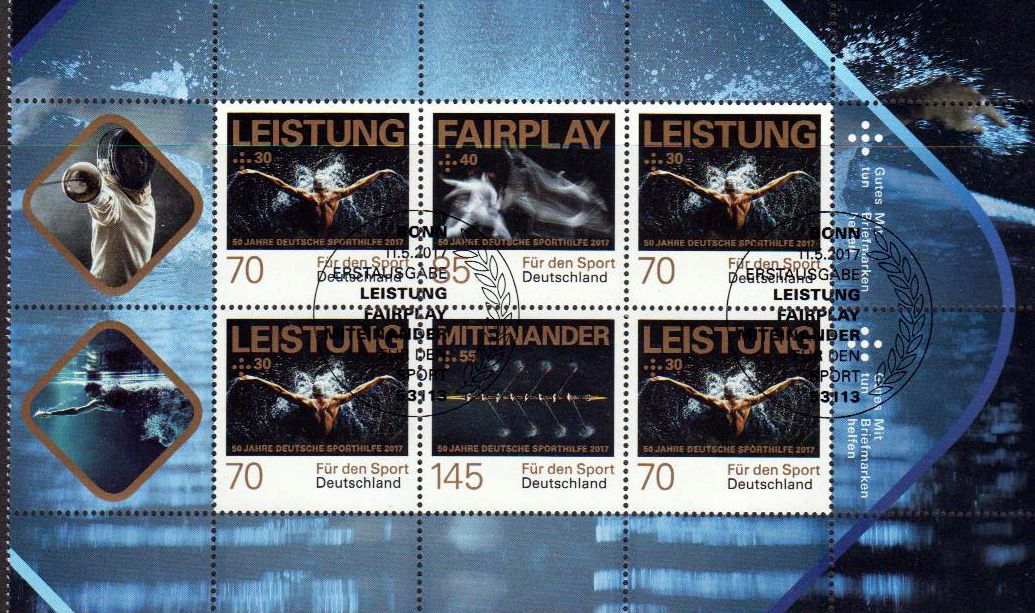 Für den Sport 2017, ungefaltetes H-Blatt, ESSt Bonn