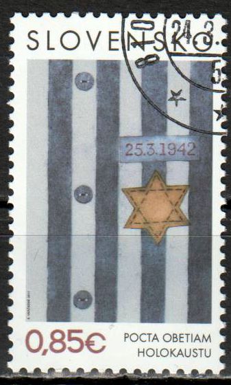 Gedenken an die Holocaust Opfer, gestempelt