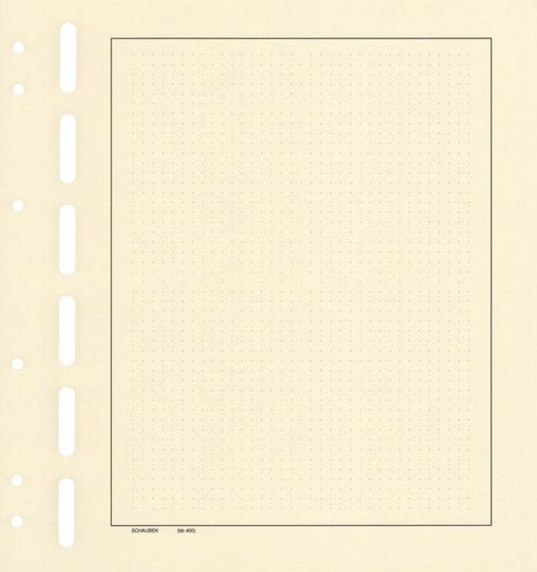 Schaubek, Blankoblätter bb400, Pack zu 50 Stück, mit Rahmen und Punkten