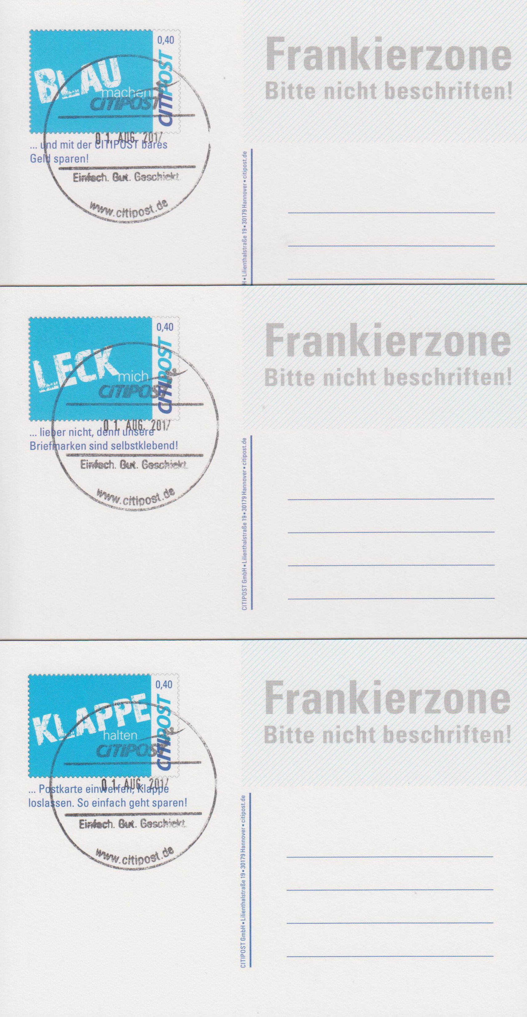 Sprüche 2017, gestempelt