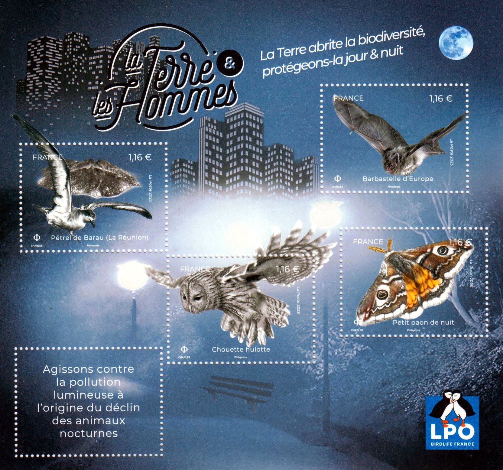 Block: Schutz der Artenvielfalt 2023,  Vögel, Schmetterling, Fledermaus