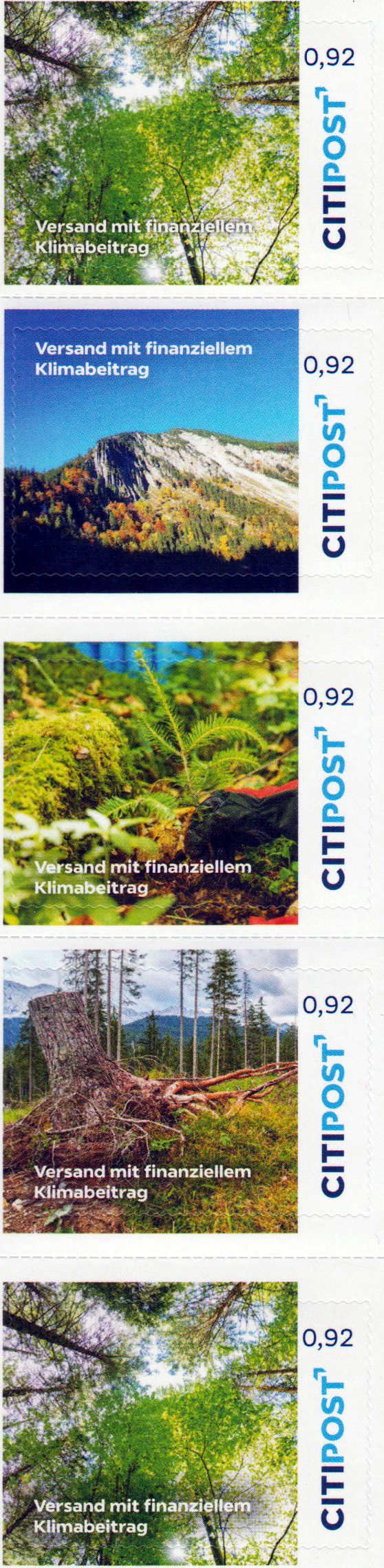 Klimabeitrag, Portoänderung 2025, gestempelt
