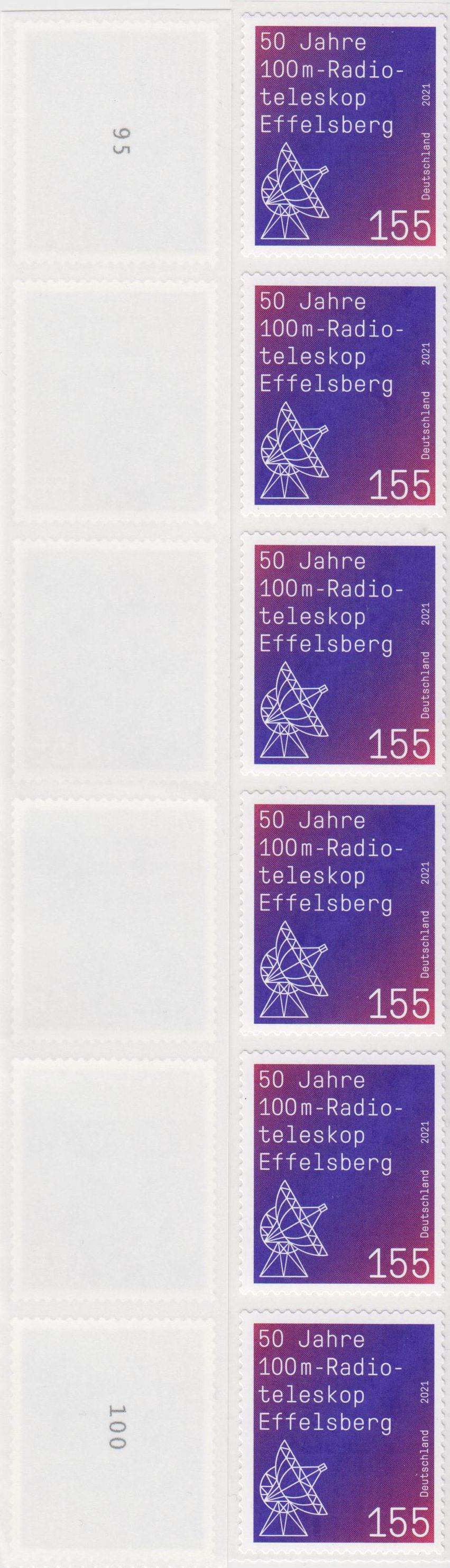 Radioteleskop sk 2	021	6er Streifen Rollenanfang