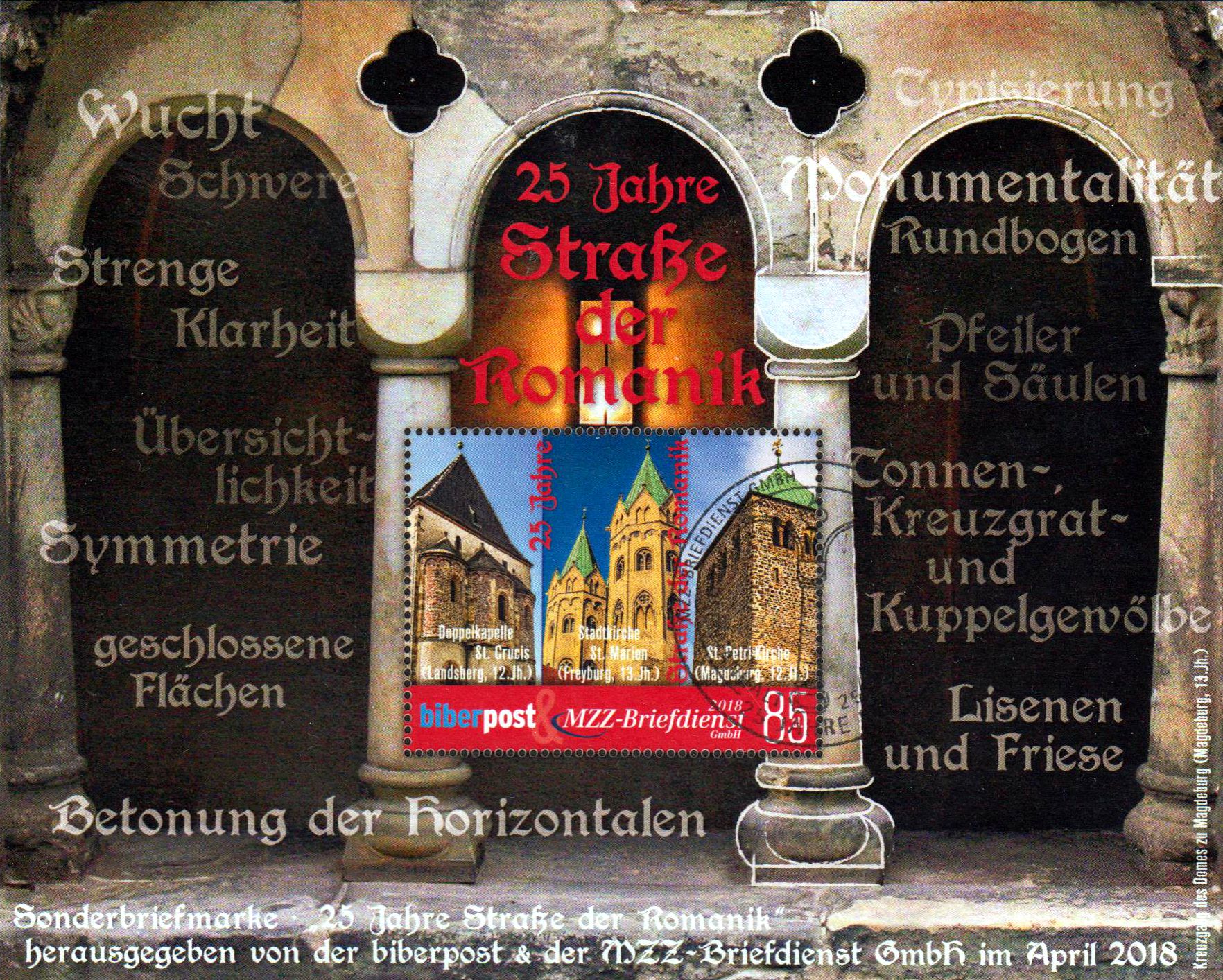 Block: Straße der Romanik 2018, mit ESSt MZZ 25.4.2018