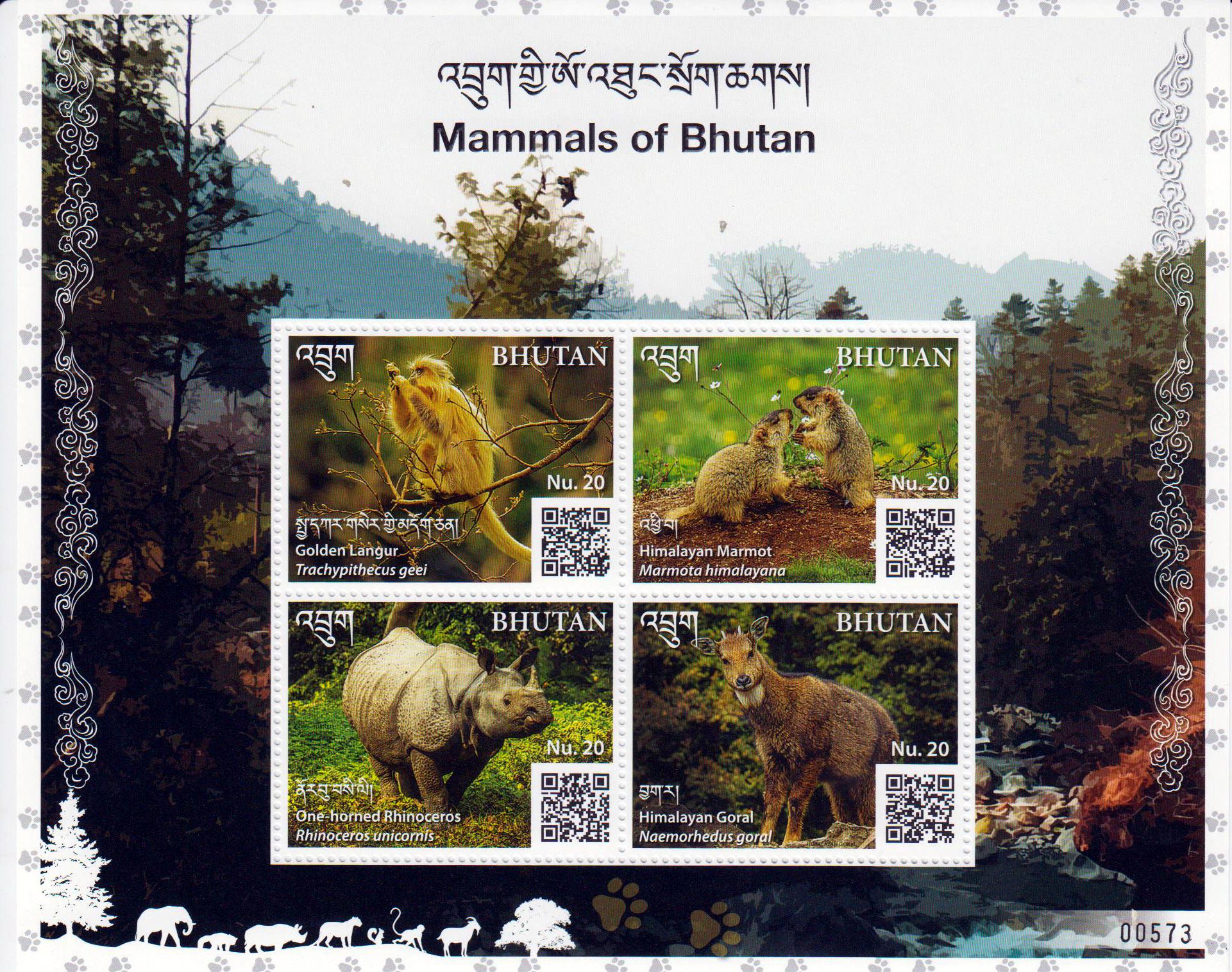 Säugetiere 2019, Langur, Nashorn, Goral