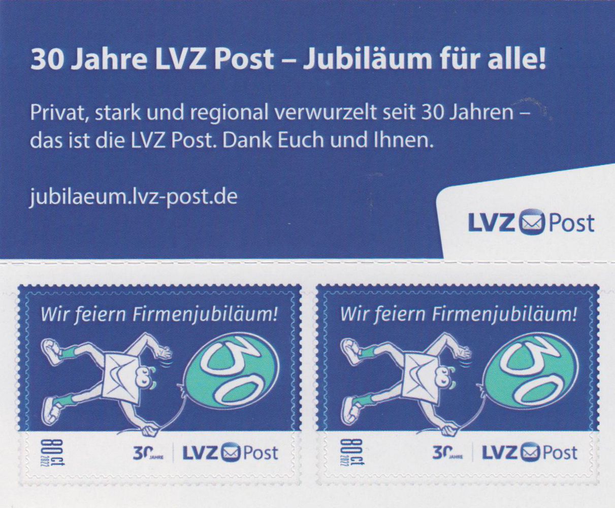 2er-MH "30 Jahre LVZ Post" 2022