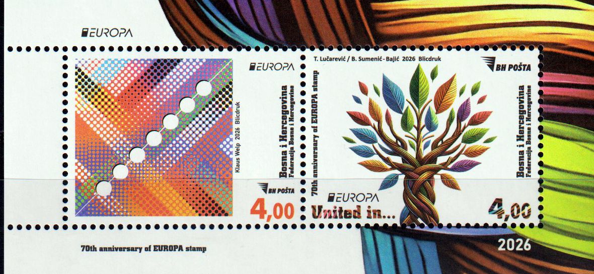 Block: Europa 2026, 70 Jahre Europa Briefmarken