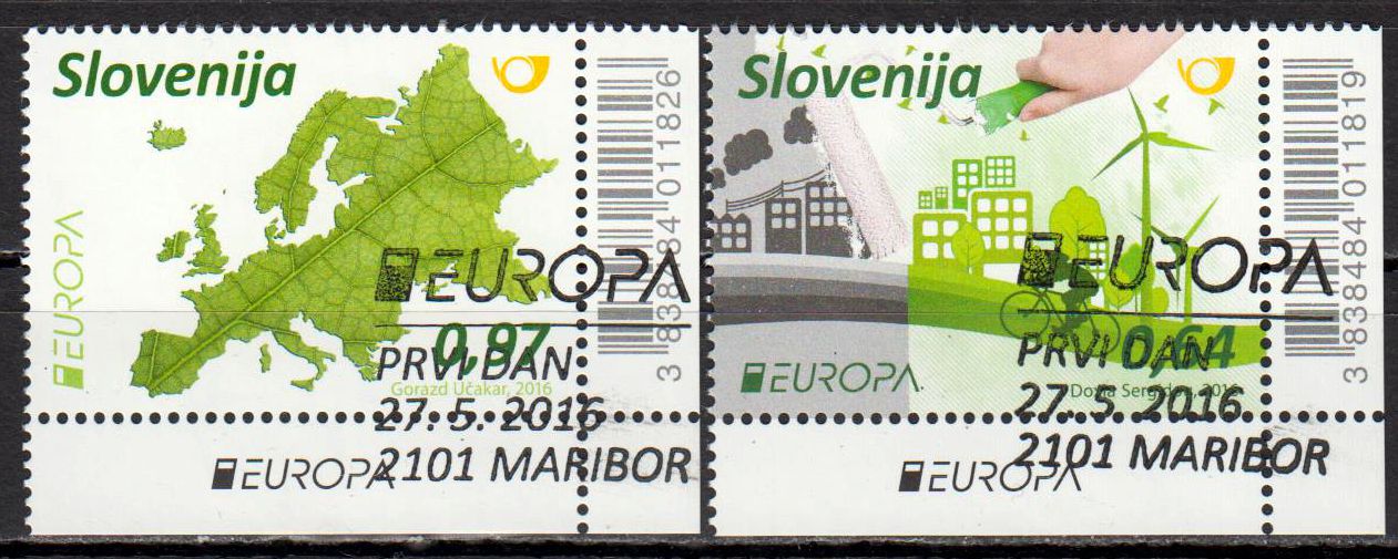 Europa 2016, gestempelt