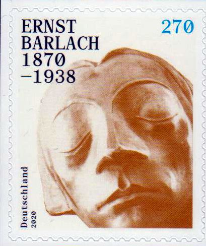 Ernst Barlach, sk, auf weißer Trägerfolie