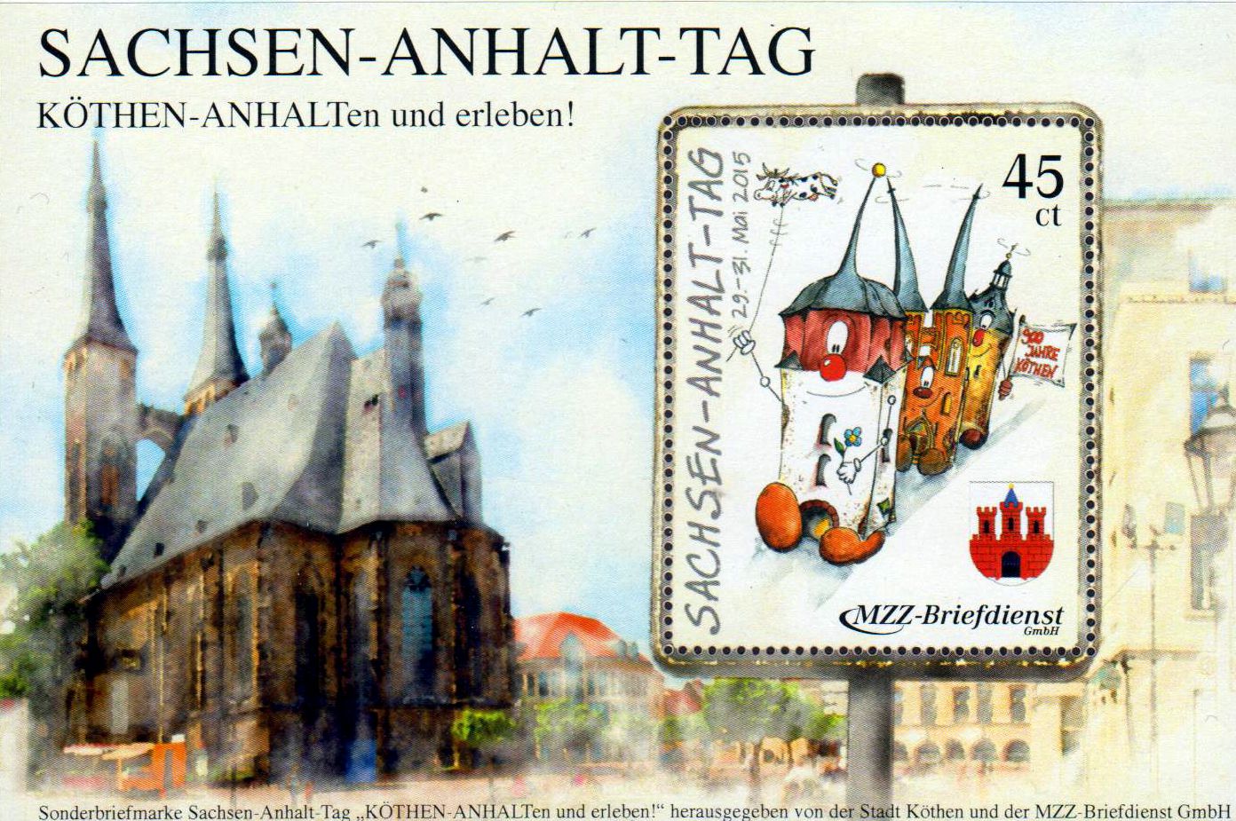 Block: Sachsen-Anhalt-Tag 2015, gestempelt