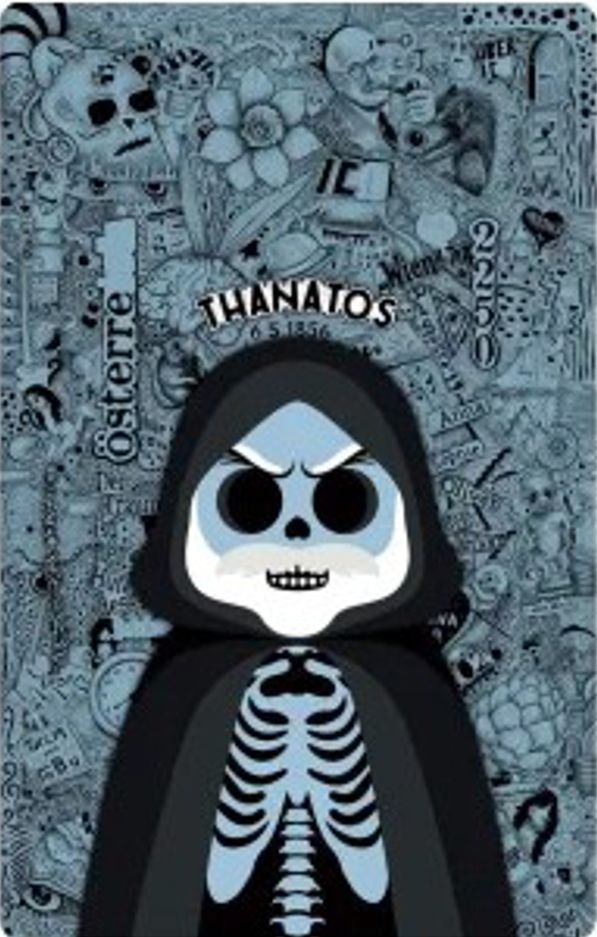 Block: Crypto Freud - Thanatos 2026, Farbe Tiefblau
