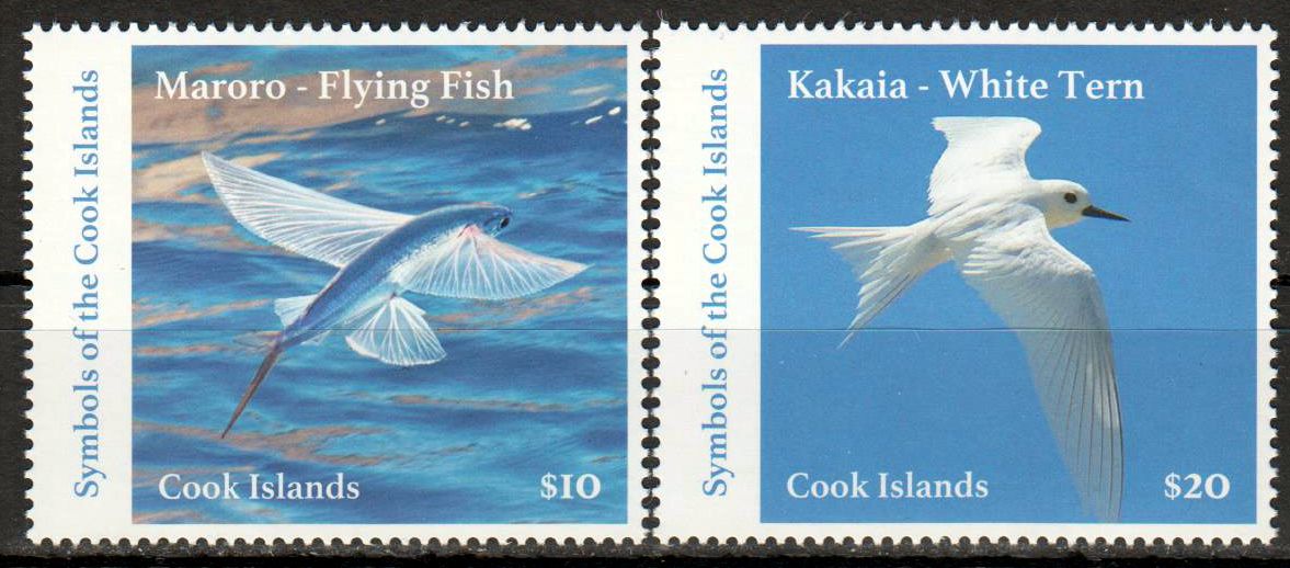 Symbole der Cookinseln 2023, Vogel, Fliegender Fisch