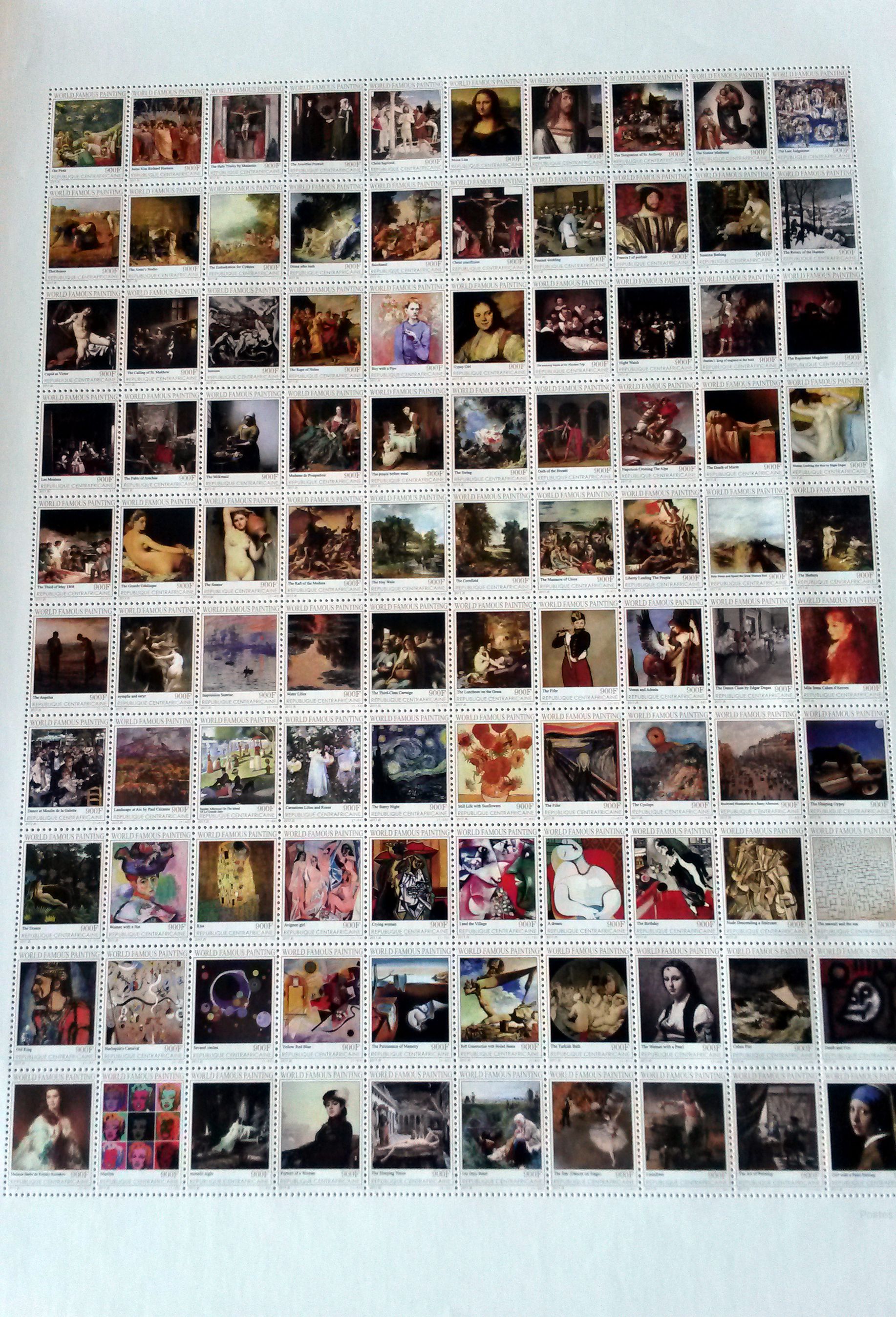 Zdr. Weltberühmte Gemälde, da Vinci, Degas,  Munch, Picasso usw.