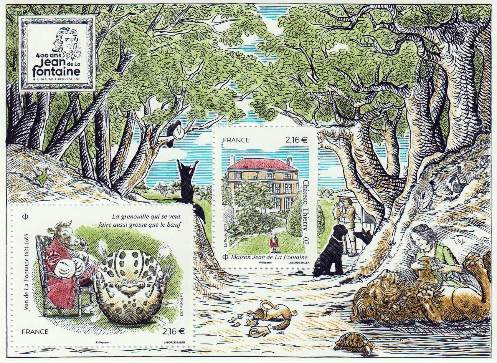 Block: 400 Jahre Jean de la Fontaine 2021