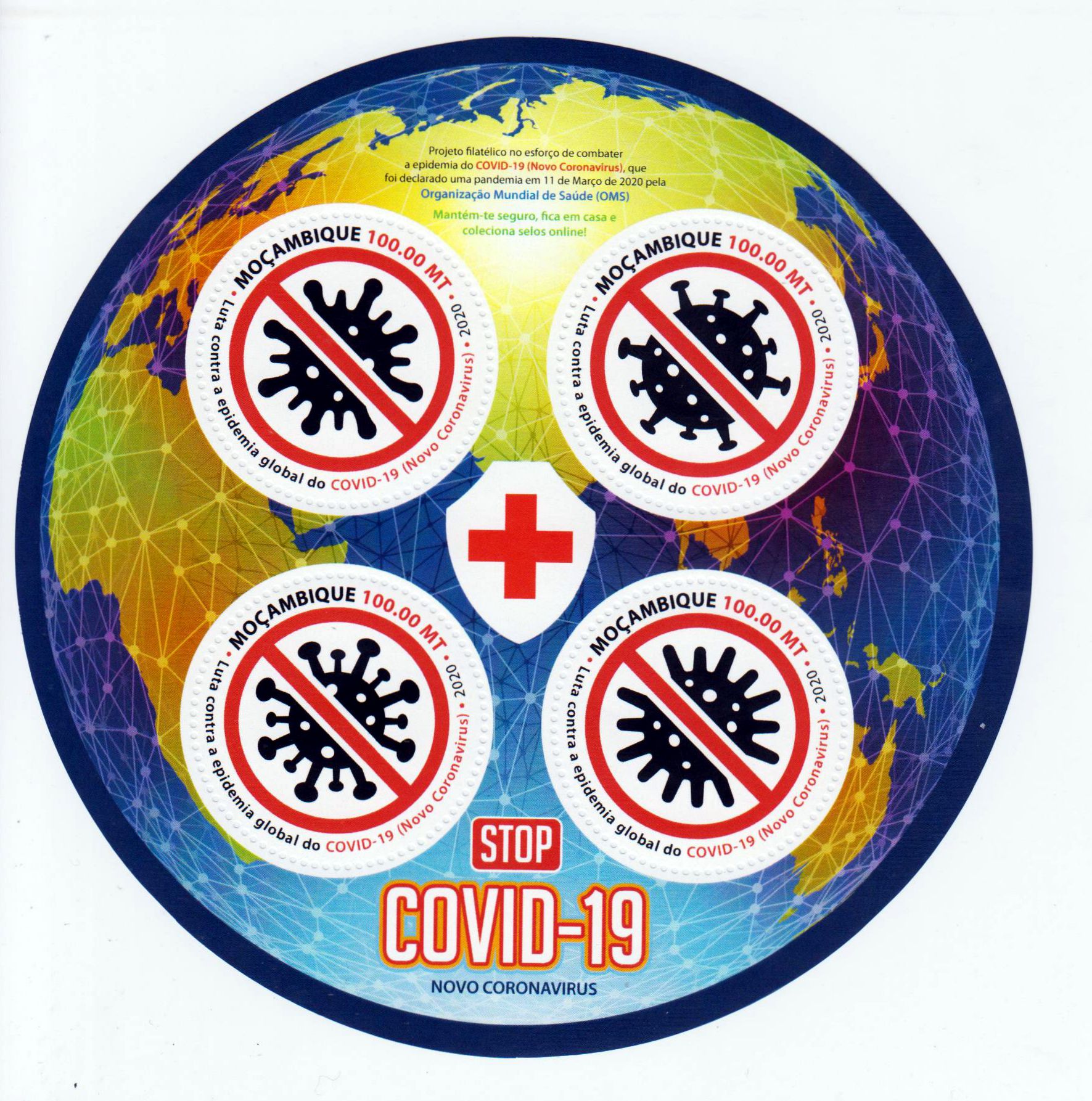 Stop COVID-19  2020, runde Marken