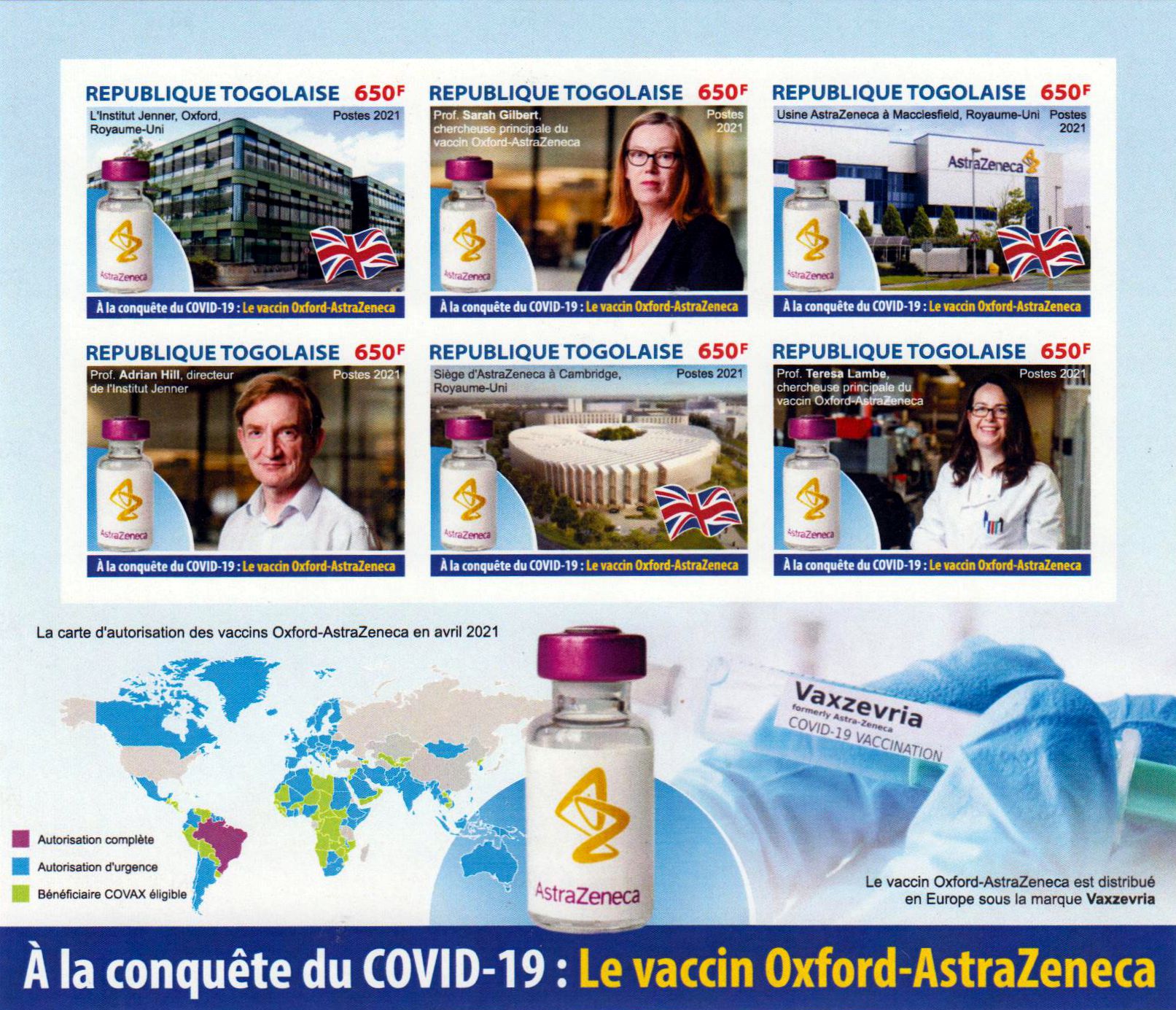 Covid-19, Oxford-AstraZeneca 2021, geschnitten