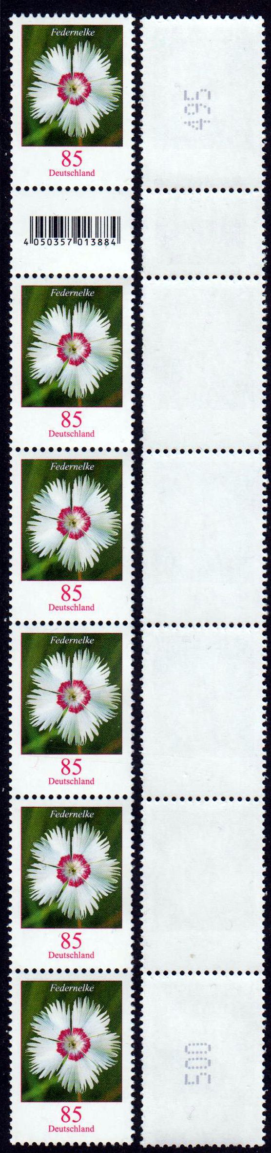 Federnelke ND 2017 (85er) 6er Streifen Rollenanfang EAN Code 013884
