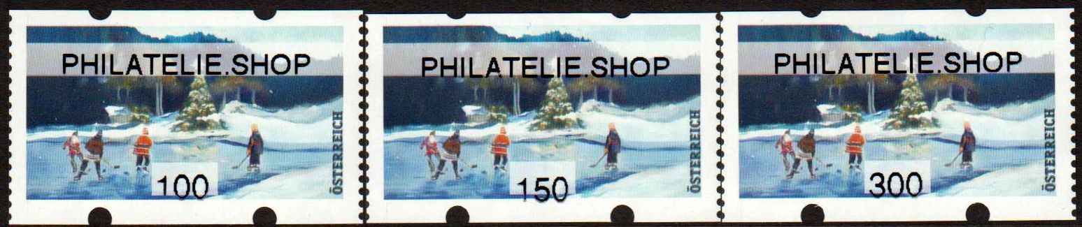 Weihnachten 2022, Eislaufen, mit Auf- druck "Philatelie.Shop"