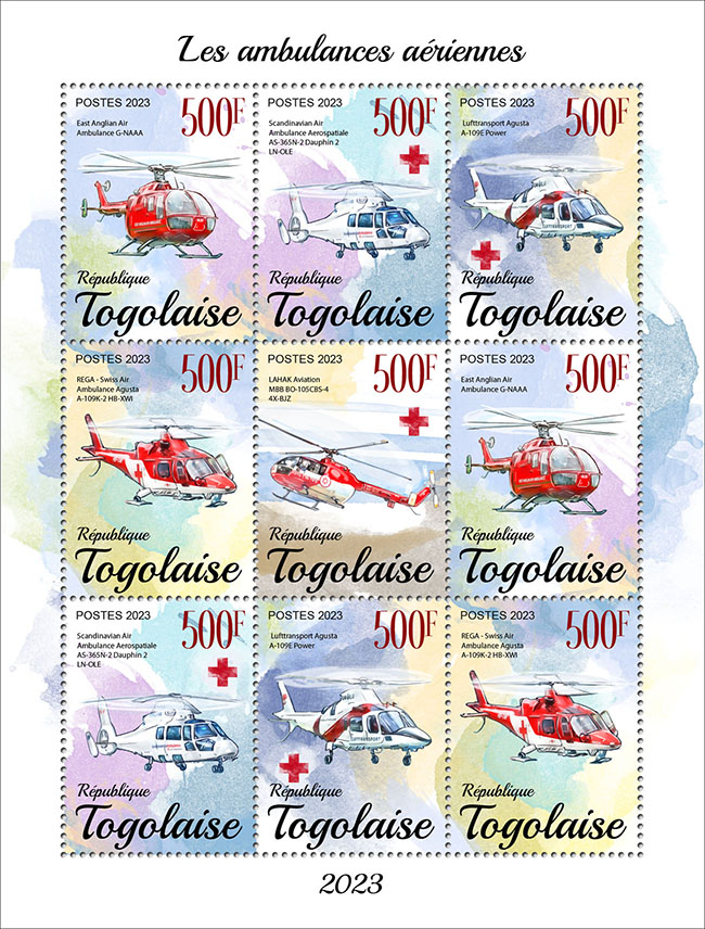Rettungsflugzeuge, Hubschrauber 2023, Rotes Kreuz