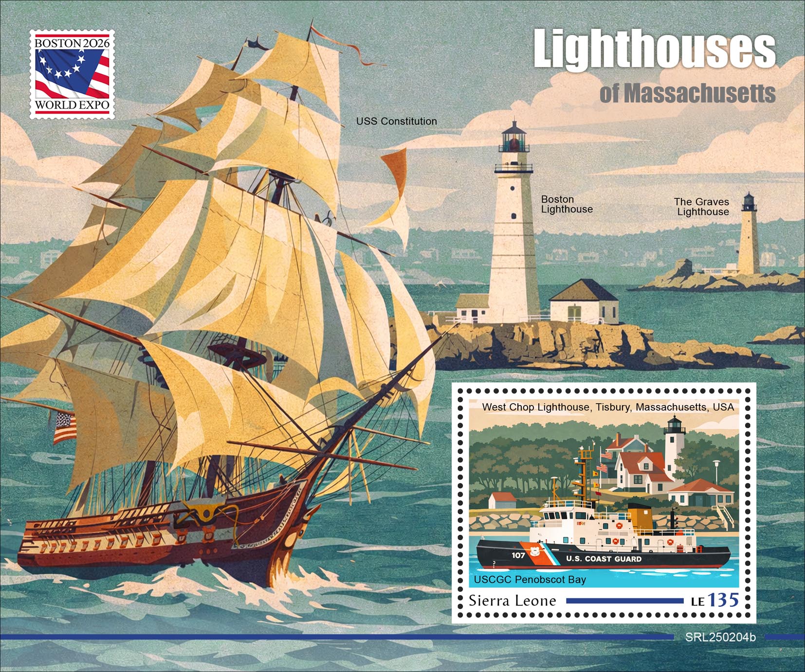 Block: Leuchttürme von Massachusetts 2025