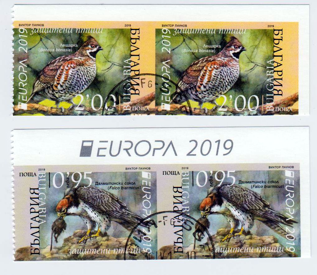Europa 2019, Vögel, a. MH, gestempelt