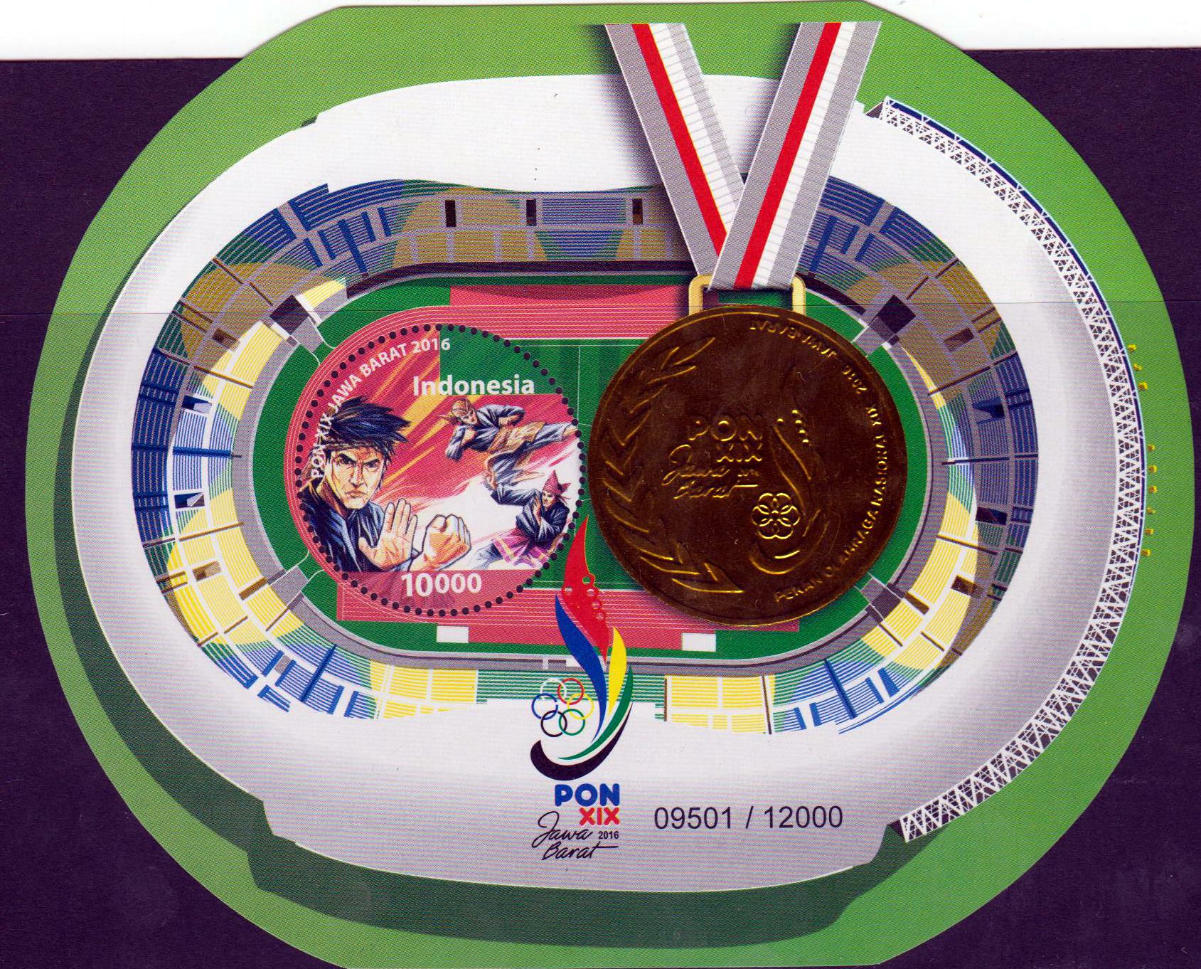 Block: PON XIX Jawa Barad, Goldmedaille