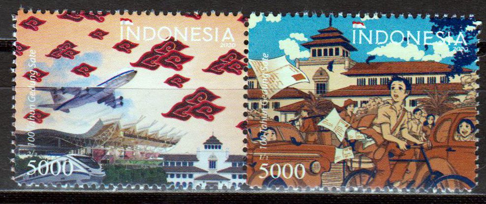 100 Jahre Gedung Sate 2020, Eisenbahn, Flugzeug