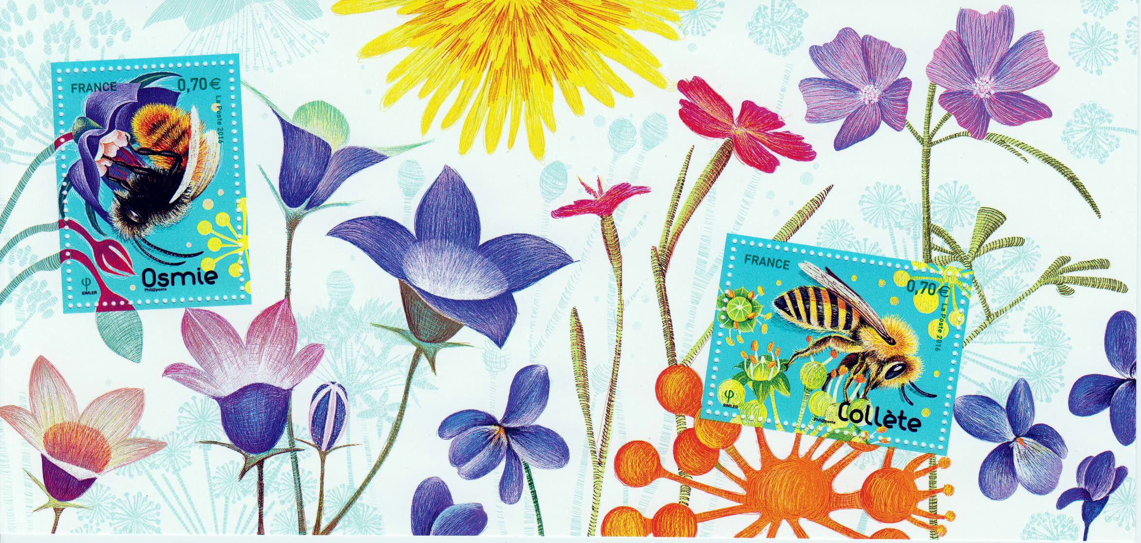 Block: Bienen Souvenirfolder