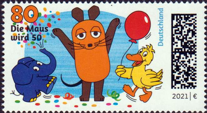 Sendung mit der Maus 2021, gestempelt