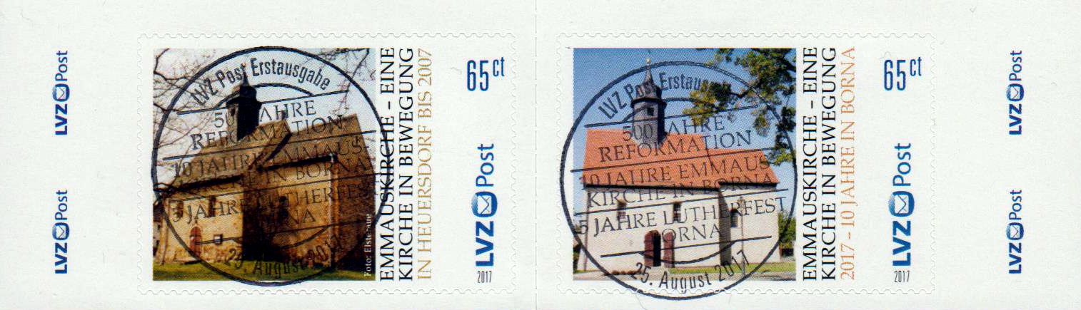 Emmauskirche Borna, gestempelt