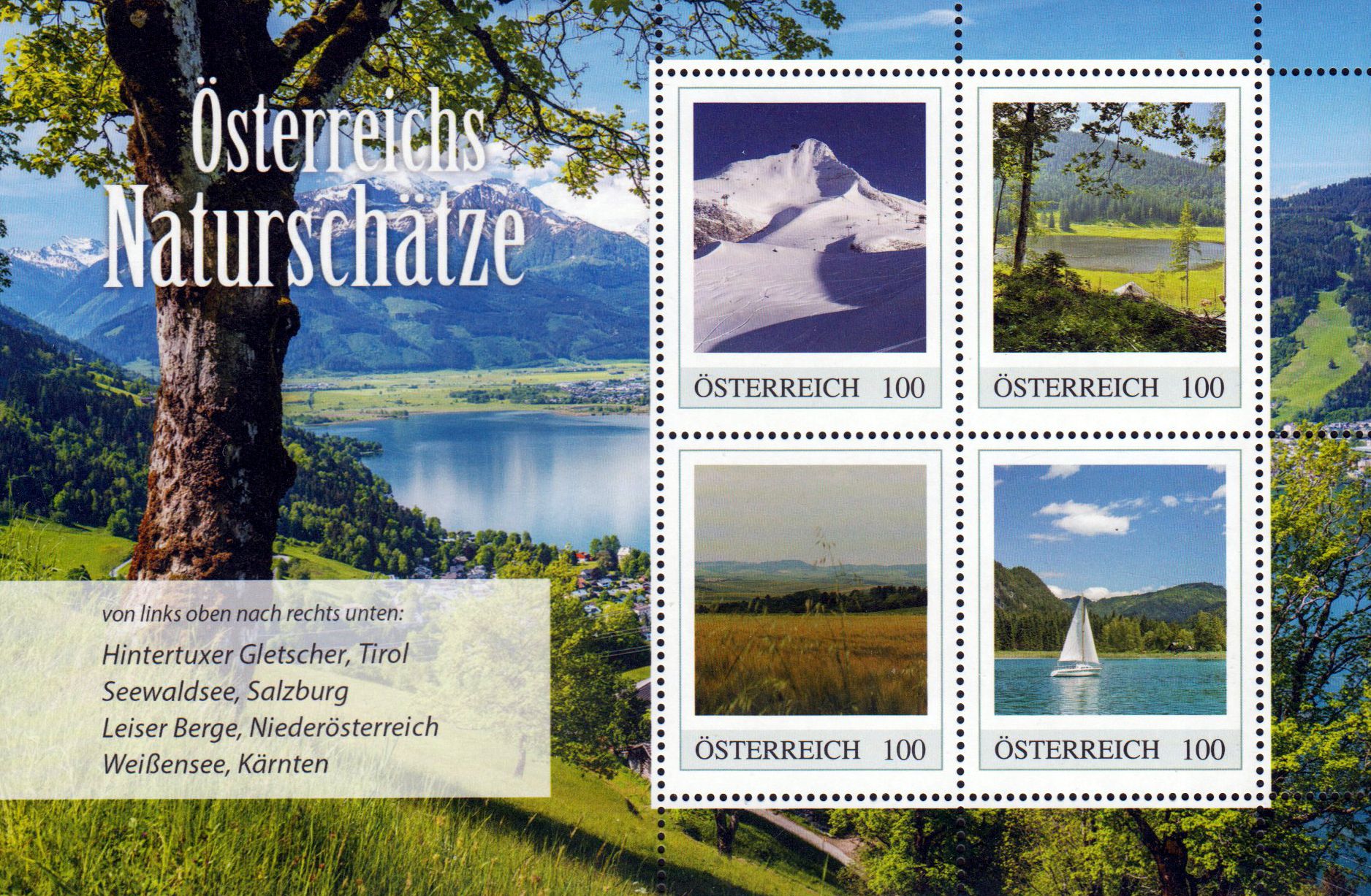 Block: Naturschätze 2026, Hintertuxer, See- waldsee usw., Markenedition 4