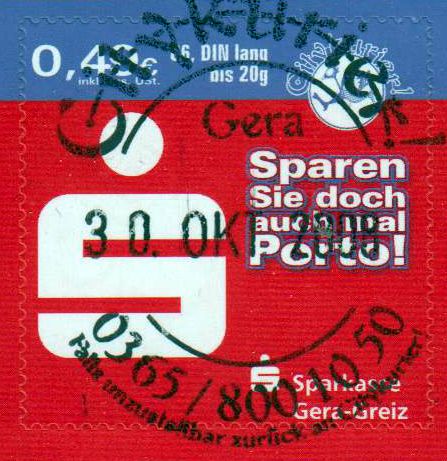 Sparkasse 2008, gestempelt