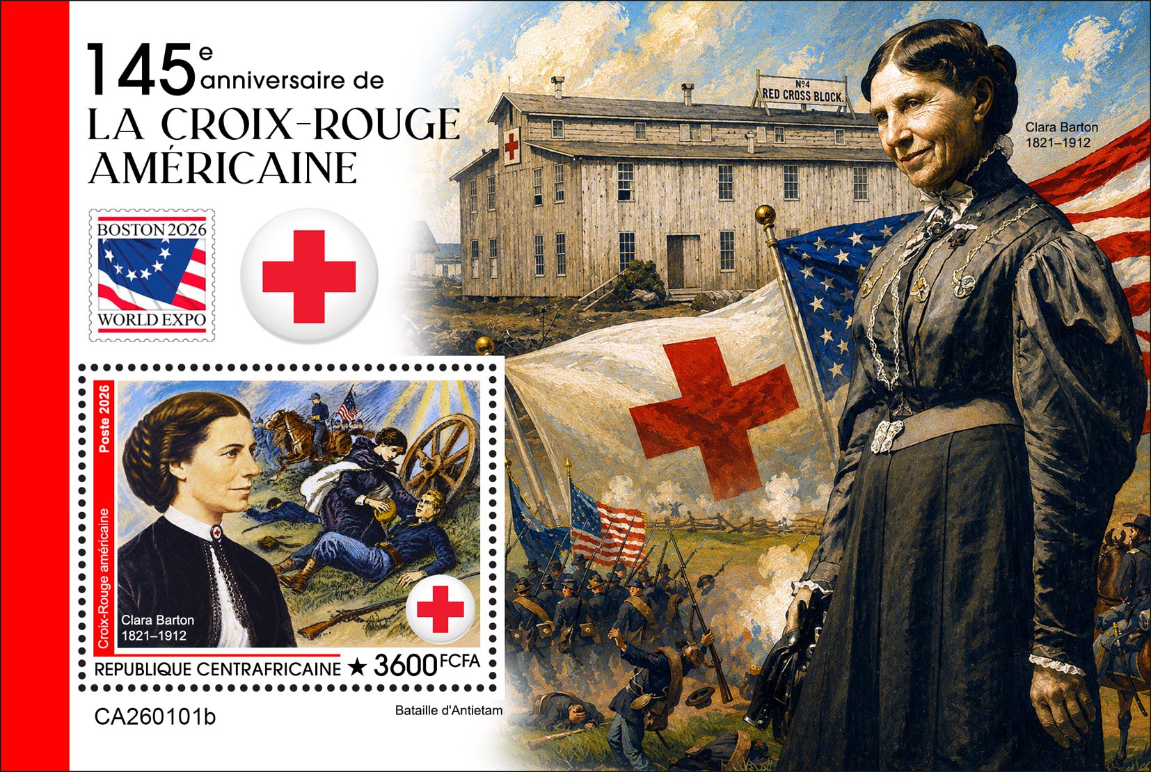 Block: 145 Jahre Rotes Kreuz in Amerika 2026