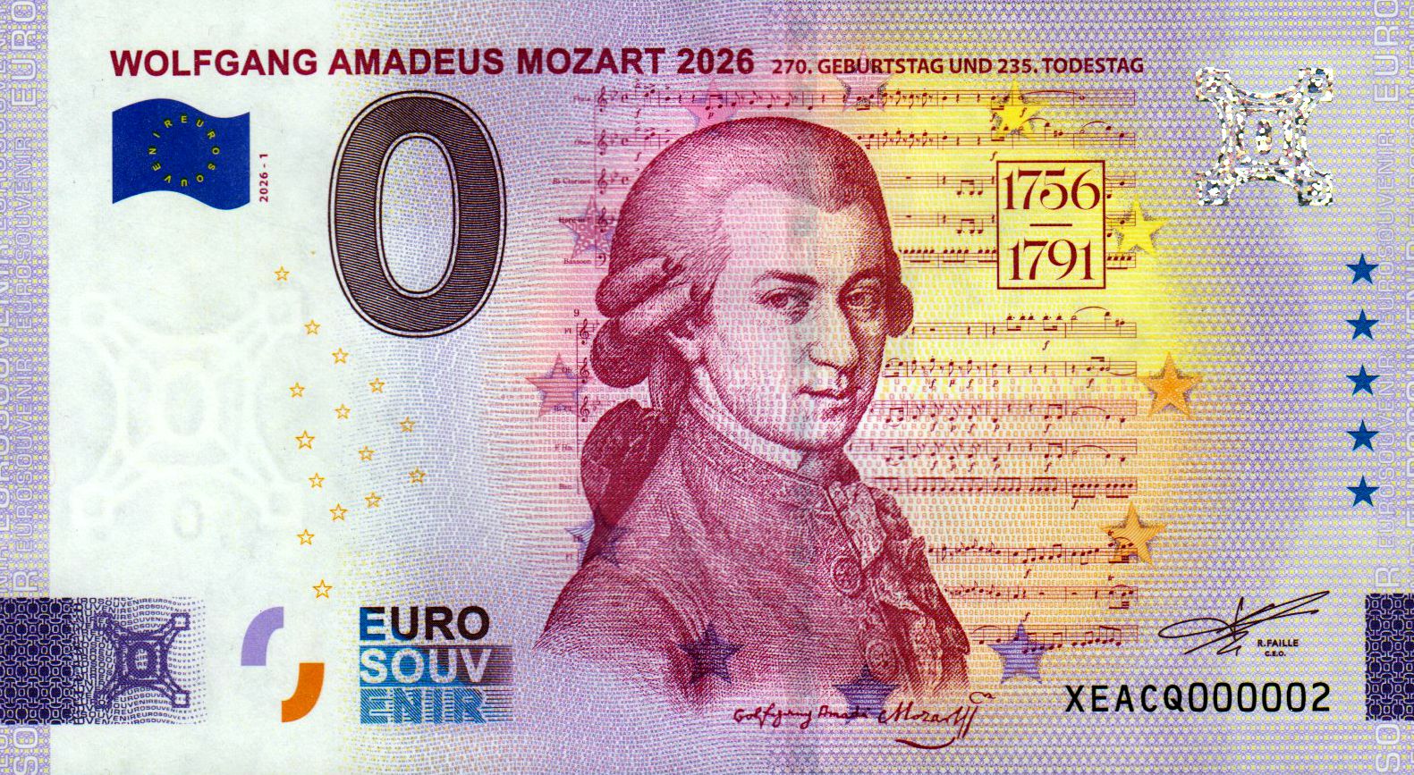 Wolfgang Amadeus Mozart 2026-1 Silber