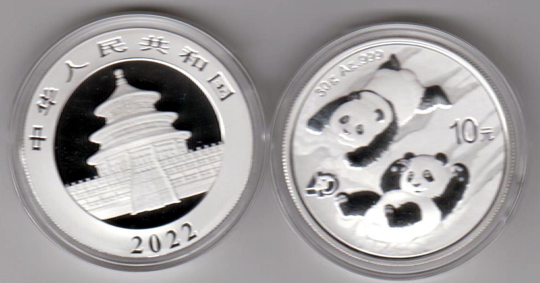 Silberpanda 2022, 30g, Ag. 999