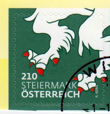 Dauer: Wappen Steiermark (2,10)  sk, a. MH (015), gestempelt