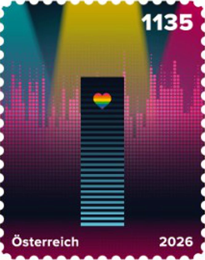 Block: Crypto Stamp, Vienna City of Music, Motiv Hochhaus 2026