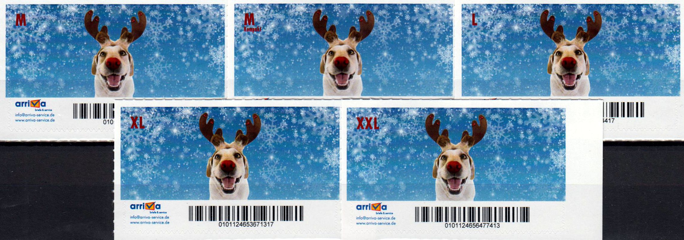 Weihnachten 2022, Motiv IV, Geschäfts- kunden-Label mit Präfix 010112