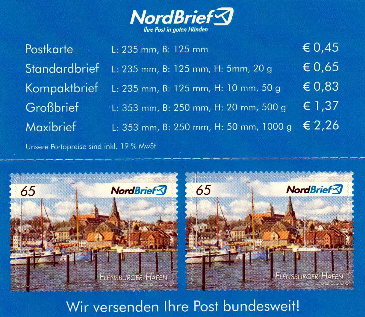 Markenheft: Flensburger Hafen, gestempelt