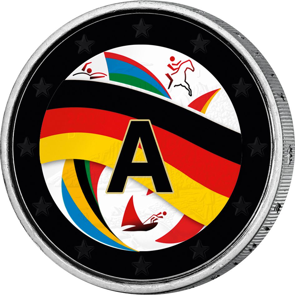 2 Euro SET "Olympische Spiele 2024, Team DE" inkl. edler Münzbox!