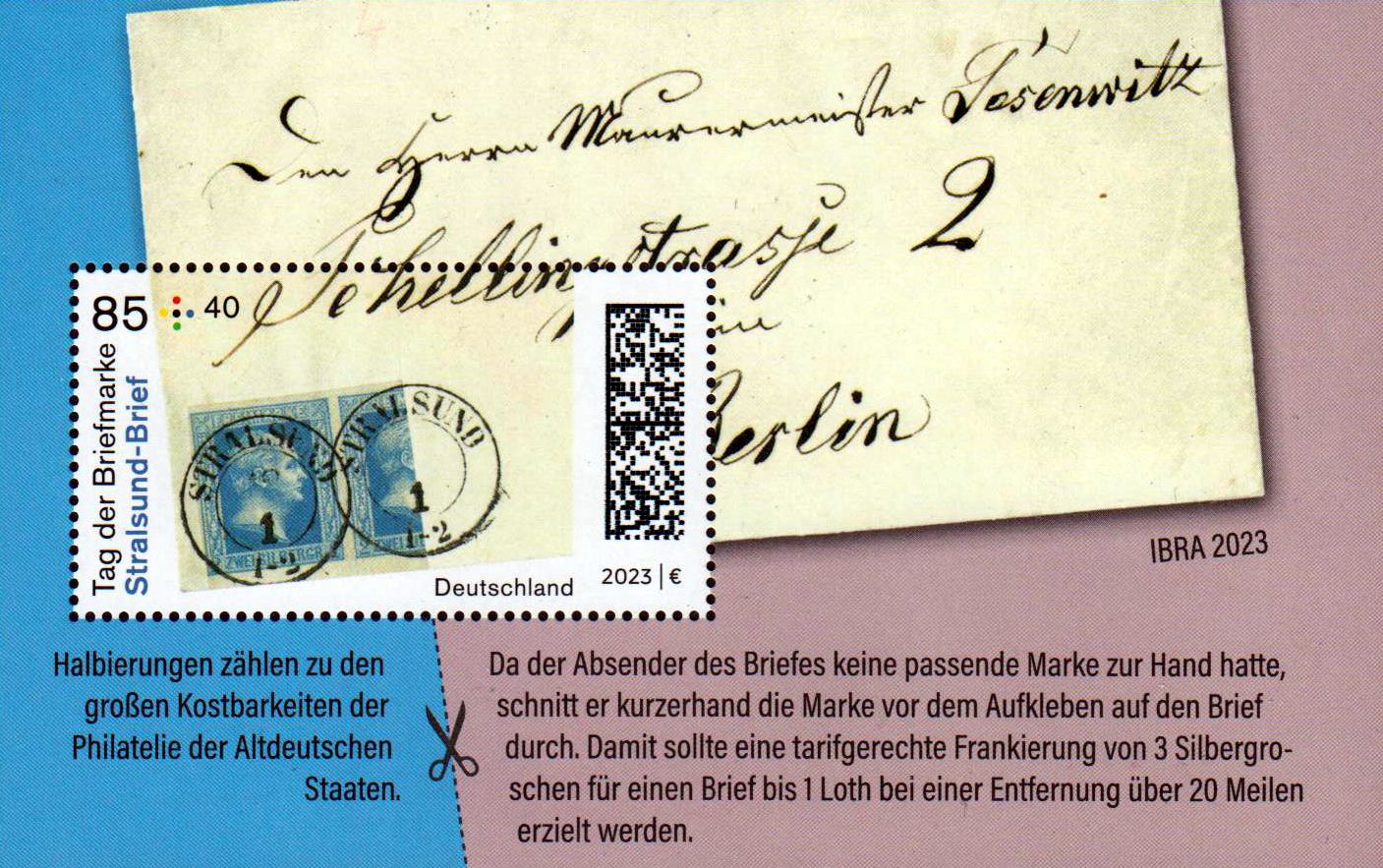 Block: Tag der Briefmarke 2023, Stral- sund Brief