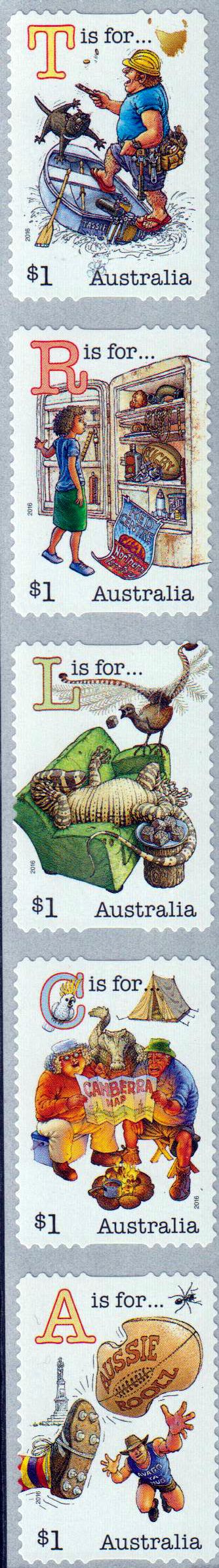 Alphabet II, sk, 5er Streifen