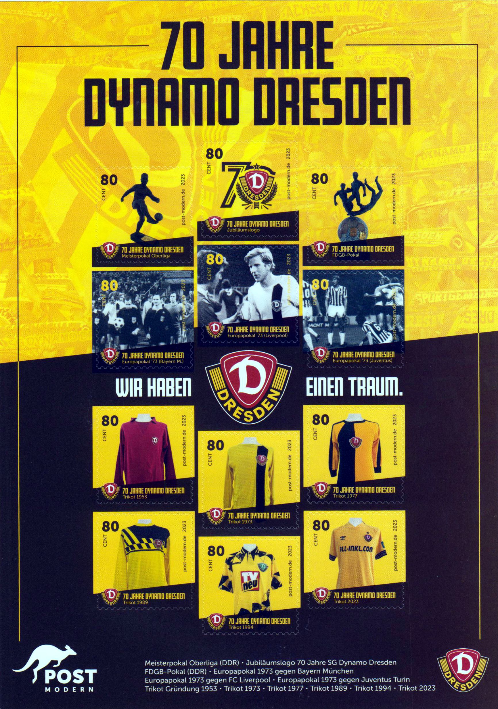 Schmuckbogen "70 Jahre Dynamo Dresden" 2023