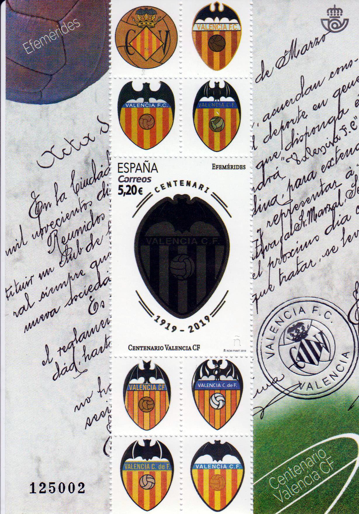Block: 100 Jahre Valencia FC 2019, Wappen